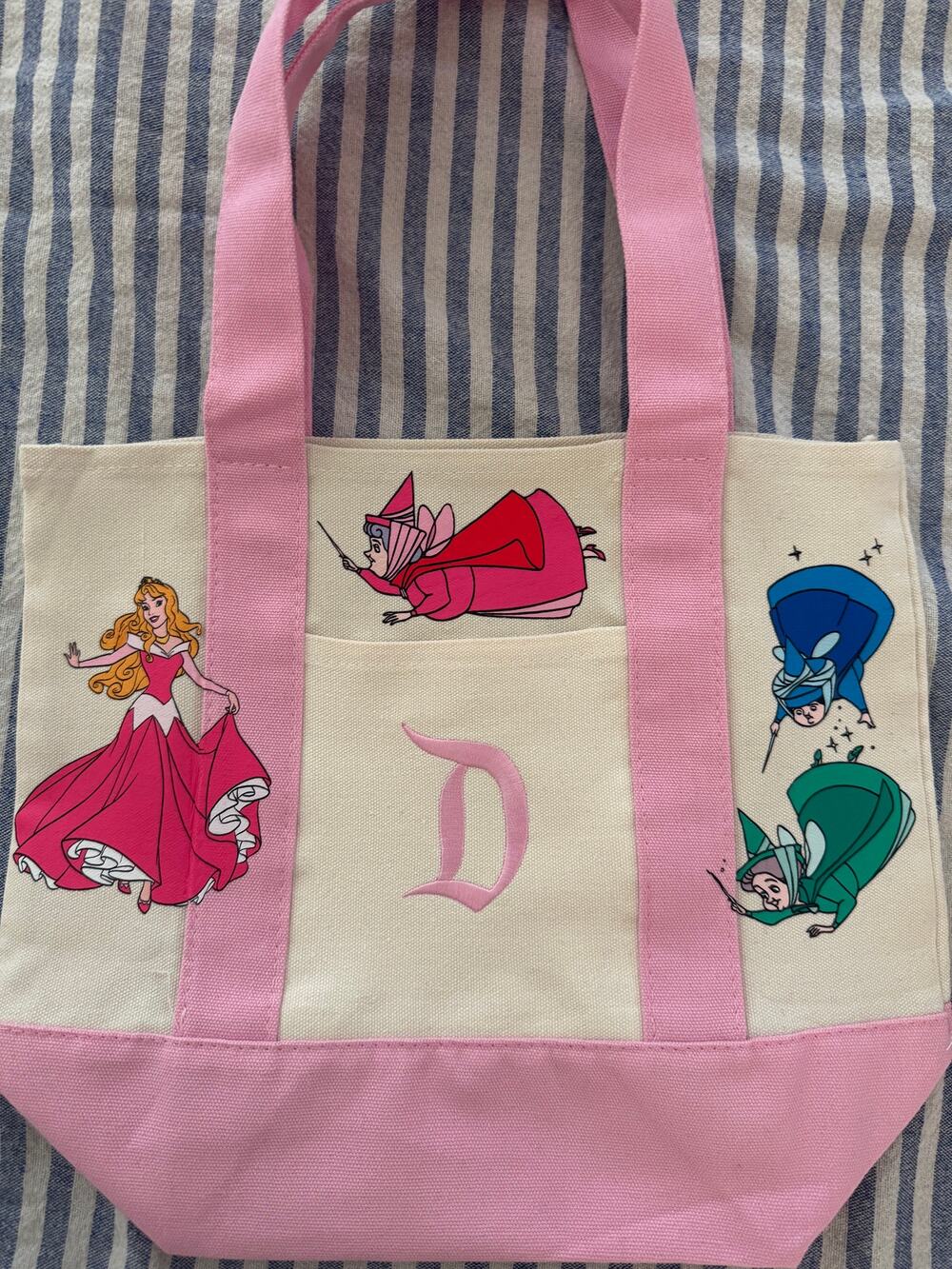 Disney Auora and the 3 Fairies Sleeping Beauty Custom Trader Joes Mini Tote